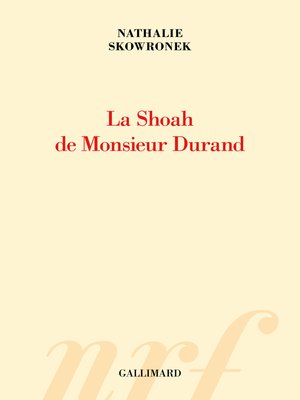 cover image of La Shoah de Monsieur Durand